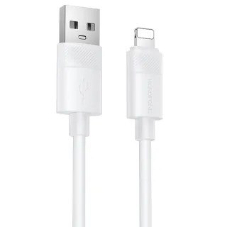Дата кабель Borofone BX123 Leya USB to Lightning 12W (1m) — White