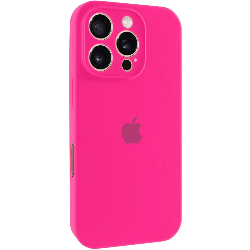 Чехол Silicone Case с защитой камеры для Apple iPhone 16 Pro Max – Розовый / Barbie pink. Фото 2 из 6