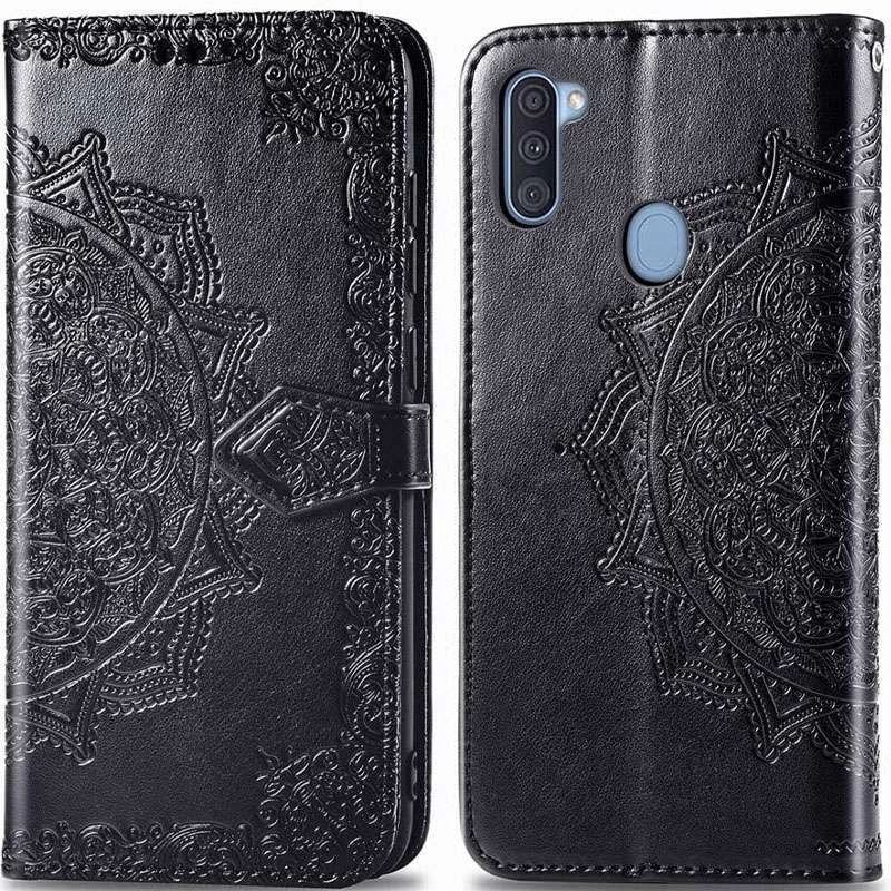 Кожаный чехол-книжка Art Case с визитницей для Samsung Galaxy A11 – Черный. Фото 3 из 5