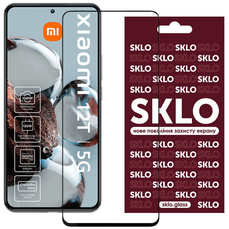 

Захисне 3D скло SKLO на Xiaomi 12T / 12T Pro / K50 5G