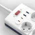Подовжувач WIWU S008 Power Strip PD20W (2USB-A/2C/10xSocket) (2m) – White. Фото 3 з 4