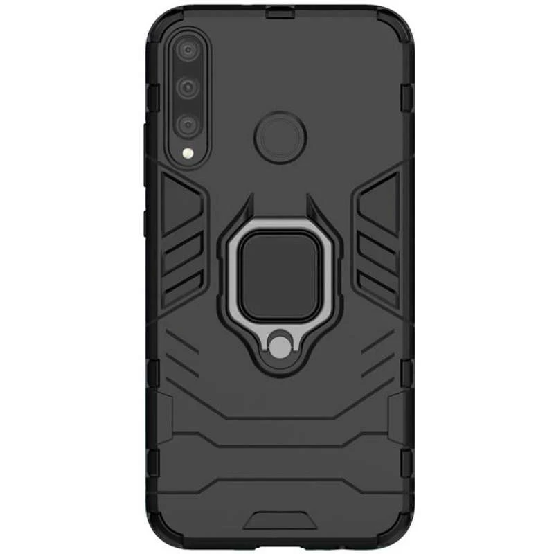 

Протиударний чохол Transformer з кільцем на Huawei P40 Lite E / Y7p (2020) (Чорний / Soul Black)