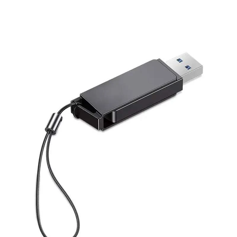 Флеш накопичувач USAMS US-ZB194 USB3.0 Rotatable High Speed Flash Drive 16 Gb – Iron-grey. Фото 2 з 4
