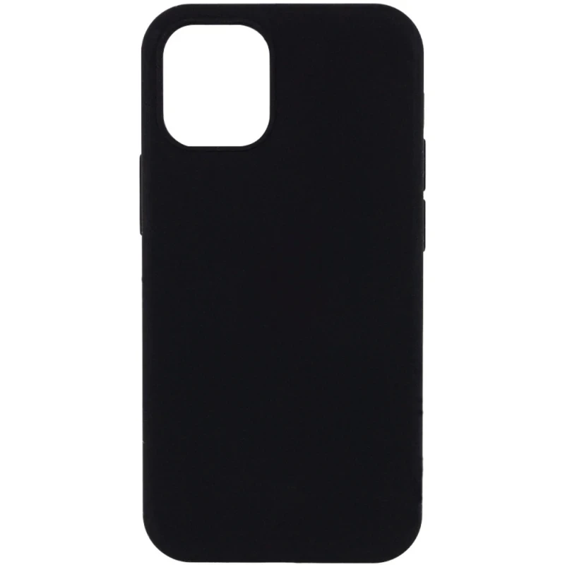 Чехол с закрытым низом Silicone Case для Apple iPhone 14 (6.1") – Черный / Black. Фото 1 из 1