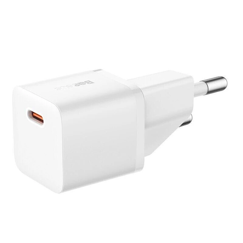МЗП Baseus GaN5 Fast Charger (mini) 1C 20W (CCGN05010) – White. Фото 3 з 5