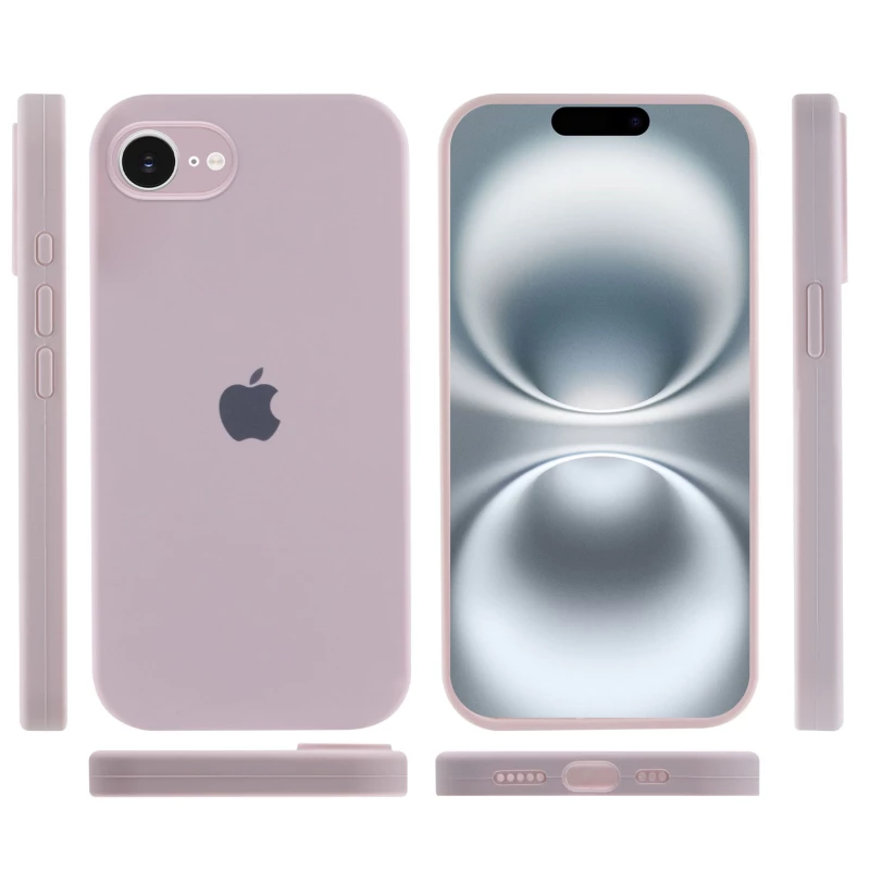 Чехол Silicone Case с закрытым низом для Apple iPhone 17e (6.1") – Розовый / Chalk Pink. Фото 6 из 8