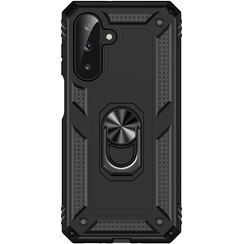 Протиударний чохол Serge Ring з кільцем на Samsung Galaxy A26 5G – Чорний. Фото 3 з 7