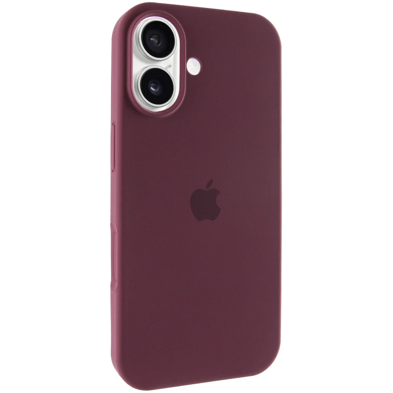 Чехол Silicone Case с закрытым низом для Apple iPhone 17 (6.3") – Бордовый / Plum. Фото 1 из 6