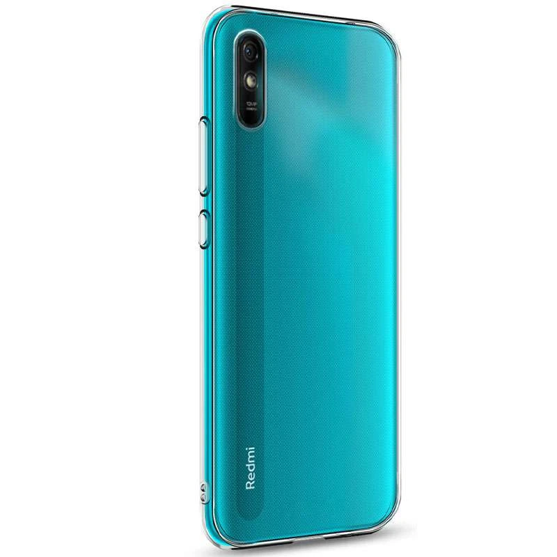 Ультратонкий силіконовий чохол 1мм на Xiaomi Redmi 9A – Безбарвний (прозорий). Фото 2 з 2