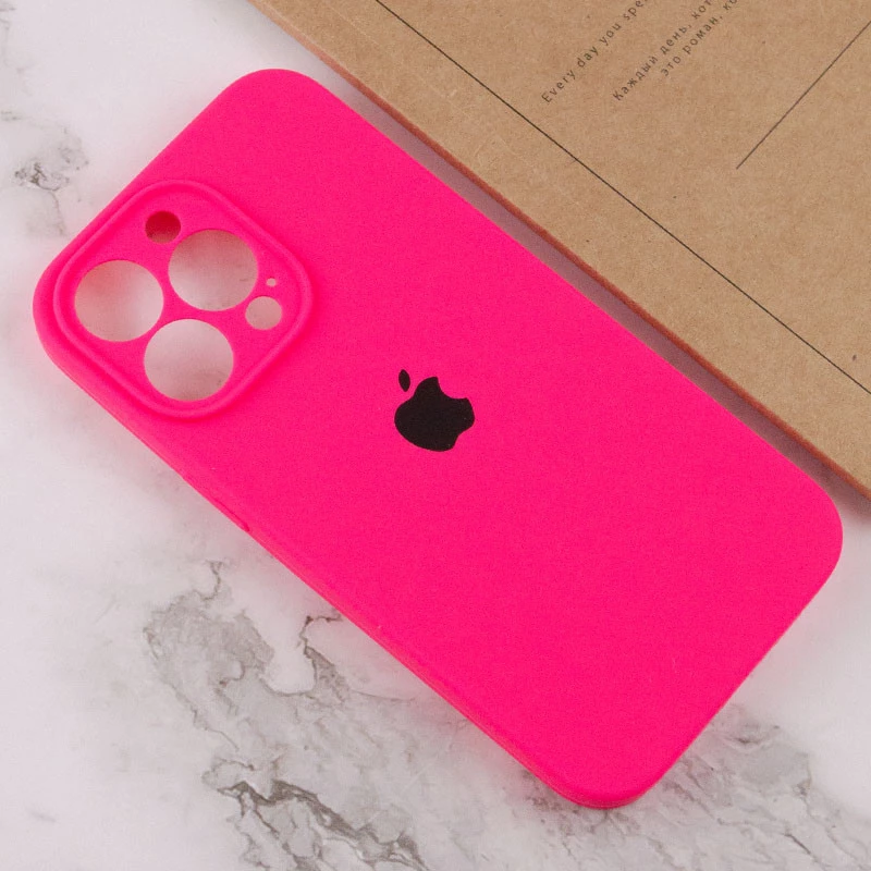 Чехол Silicone Case с защитой камеры для Apple iPhone 15 Pro Max (6.7") – Розовый / Barbie pink. Фото 4 из 4