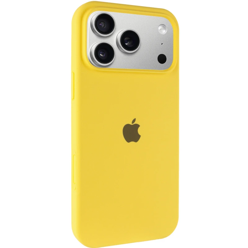 Чохол Silicone Case з закритим низом на Apple iPhone 17 Pro (6.3") – Жовтий / Yellow. Фото 2 з 6