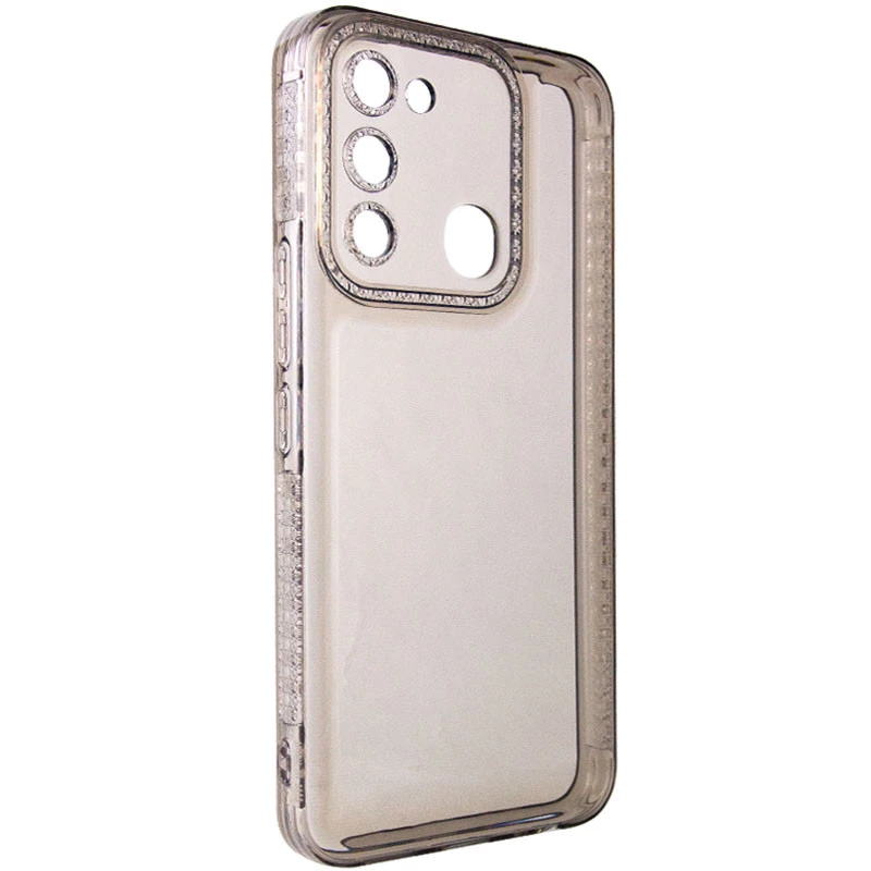 Силіконовий чохол з візерунком на TECNO Spark 8C – Сірий. Фото 1 з 6