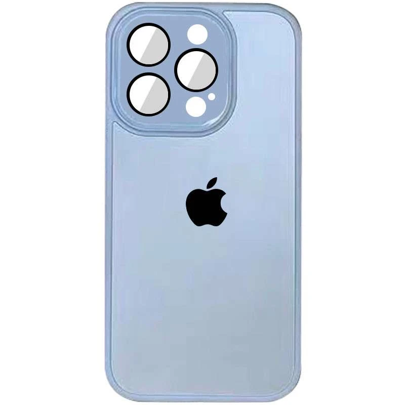 

Силіконовий сапфіровий чохол з скляною поверхнею на Apple iPhone 14 Pro (6.1") (Блакитний / Blue)