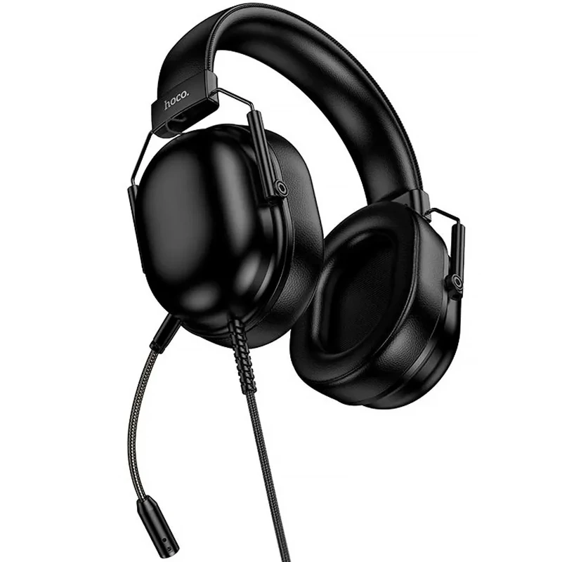 Накладні навушники Hoco W113 Dynamic (USB7.1+3.5mm/2m) – Black. Фото 3 з 6