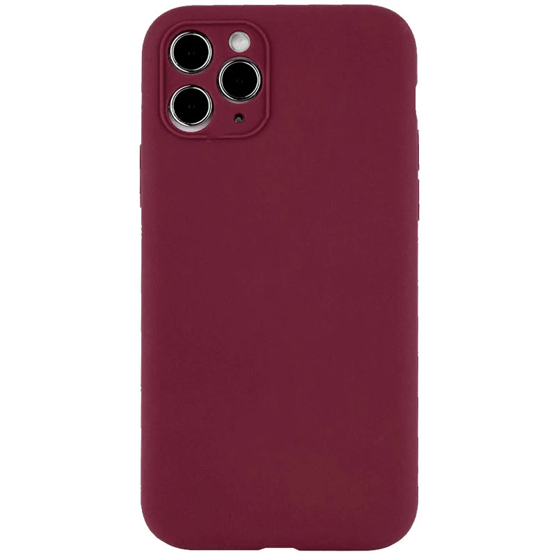 Чохол Silk Full Camera Protective (AA) NO LOGO для Apple iPhone 12 Pro (6.1") – Бордовий / Plum. Фото 1 з 1