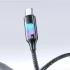 Дата кабель Usams US-SJ750 With Colorful Light TC Ser. Type-C to Type-C 100W (1.2m) – Tarnish. Фото 7 з 8