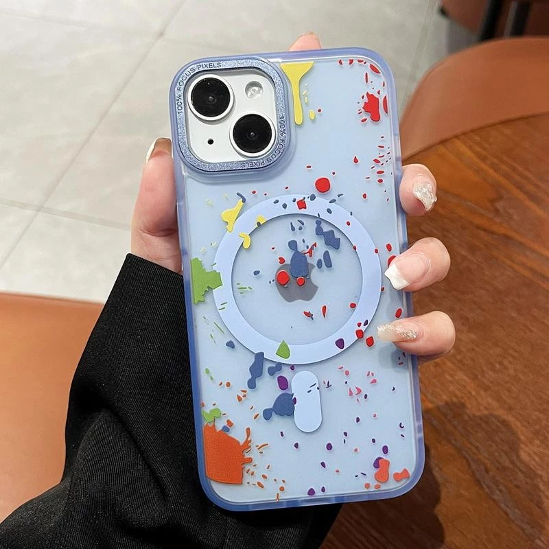 Чехол абстракция рисования с MagSafe для Apple iPhone 14 (6.1") – Lazure. Фото 5 из 5