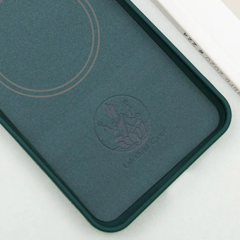 Чехол Silicone Cover Lakshmi (AA) with Magnetic Fit для Google Pixel 10 – Зеленый / Dark green. Фото 2 из 4