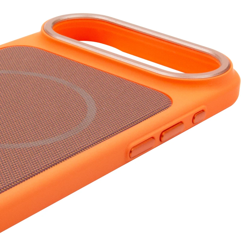Чехол TPU TechWoven Hybrid with MagSafe для Apple iPhone 17 Air (6.5") – Orange / Brown. Фото 6 из 7