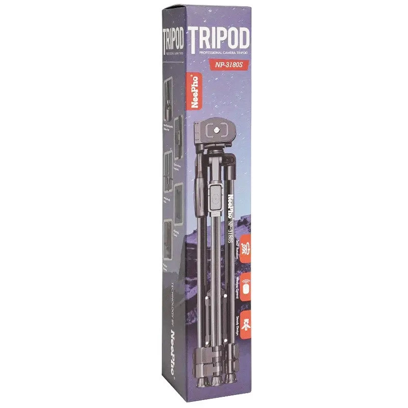 Штатив NeePho NP-3180S для съемки 50-136см з тримачем+пульт – Black. Фото 6 з 6