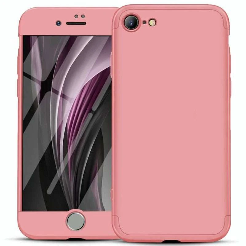 

Чехол с защитой 360 градусов GKK для Apple iPhone SE (2020) (Розовый / Rose gold), Рожевий / rose gold