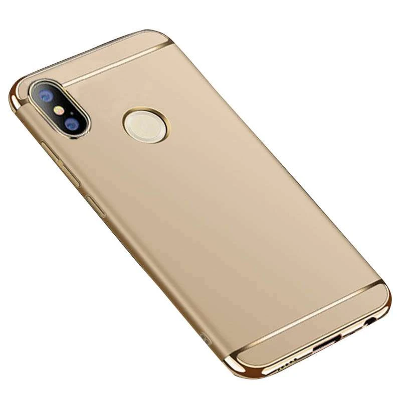 

Пластиковая накладка с хромом для Xiaomi Redmi Note 6 Pro (Золотой), Золотий