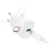 МЗП Hoco C140A Smart QC3.0 (1USB/3A) + Type-C – White. Фото 3 з 4