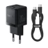 СЗУ Baseus Palm Fast Charger 20W (1USB-A/1C) + кабель Type-C to Type-C (P10111608) – Cluster Black. Фото 1 из 6