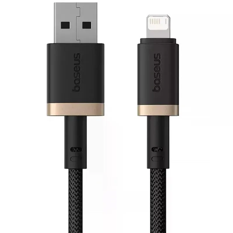 Дата кабель Baseus Dura Series Fast Charging USB to Lightning 2.4A (1m) (CB000122) – Gold / Black. Фото 1 из 5