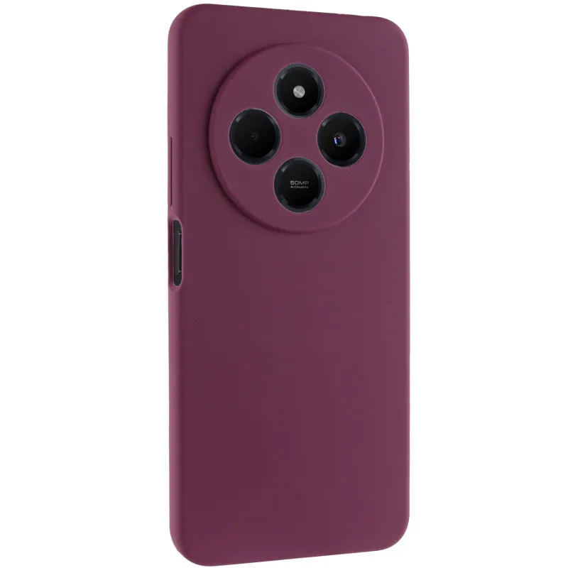 Чехол Silicone Case Lakshmi Premium з закритою камерою на Xiaomi Poco M7 – Бордовый / Plum. Фото 1 из 4