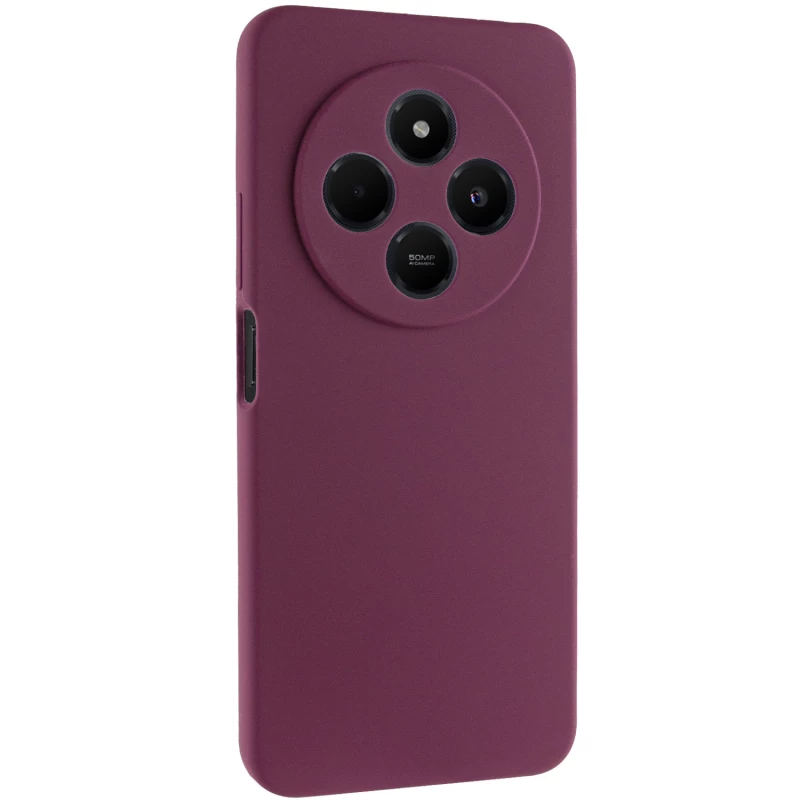 Чохол Silicone Case Lakshmi Premium з закритою камерою на Xiaomi Redmi 14C / Poco C75 – Бордовий / Plum. Фото 2 з 8