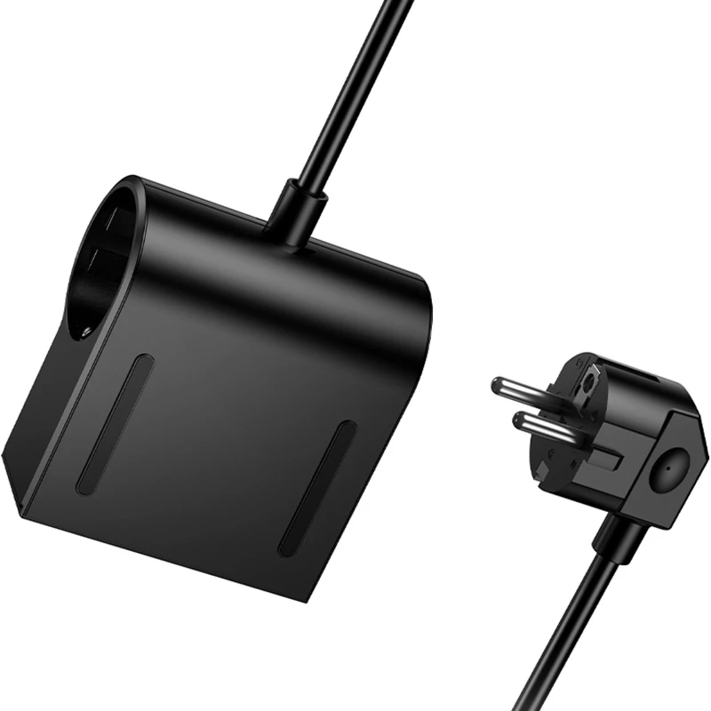 СЗУ Hoco AC34 Win 2 position 70W QC+PD (1USB-A/3C/1Socket) (1.5m) – Black. Фото 5 из 6