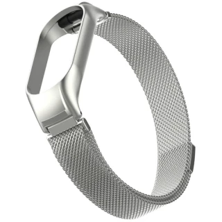 Ремешок Milanese Loop Design для Xiaomi Mi Band 9 — silver