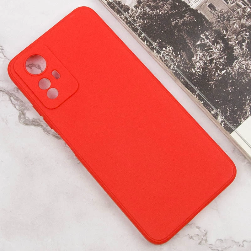 Кольоровий силіконовий чохол із захистом камери на Xiaomi Redmi Note 12S – Червоний / Red. Фото 3 з 6