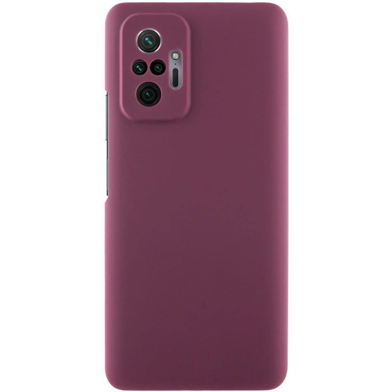 Чохол Silicone Case Lakshmi Premium із закритою камерою для Xiaomi Redmi Note 10 Pro – Бордовий / Plum. Фото 1 з 6