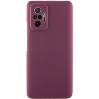 Чехол Silicone Case Lakshmi Premium з закритою камерою на Xiaomi Redmi Note 10 Pro — Бордовый / Plum