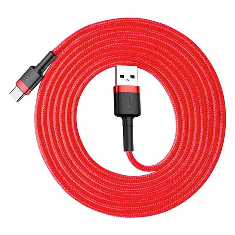 Дата кабель Baseus Cafule Type-C Cable 2A (2m) – Красный. Фото 5 из 6