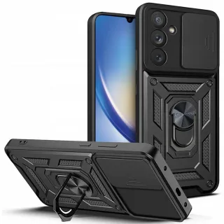 Ударопрочный чехол Ummi Camshield Serge Ring (in box) для Samsung Galaxy S26 — Черный / Black