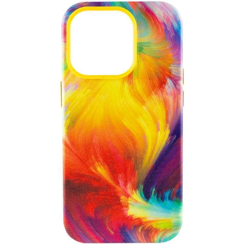 

Шкіряний чохол Colour Splash with MagSafe на Apple iPhone 14 Pro (6.1") (Yellow / Red)