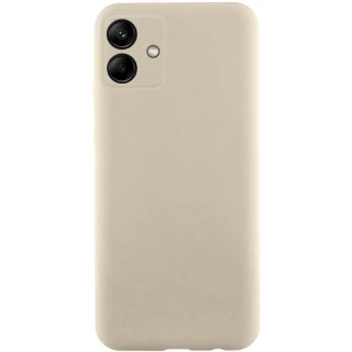 Цветной силиконовый чехол GETMAN с закрытой камерой на Samsung Galaxy A06 — Песочный / Sand