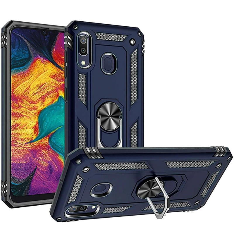 Протиударний чохол Serge Ring з кільцем на Samsung Galaxy A20 / A30 фото 7 з 8