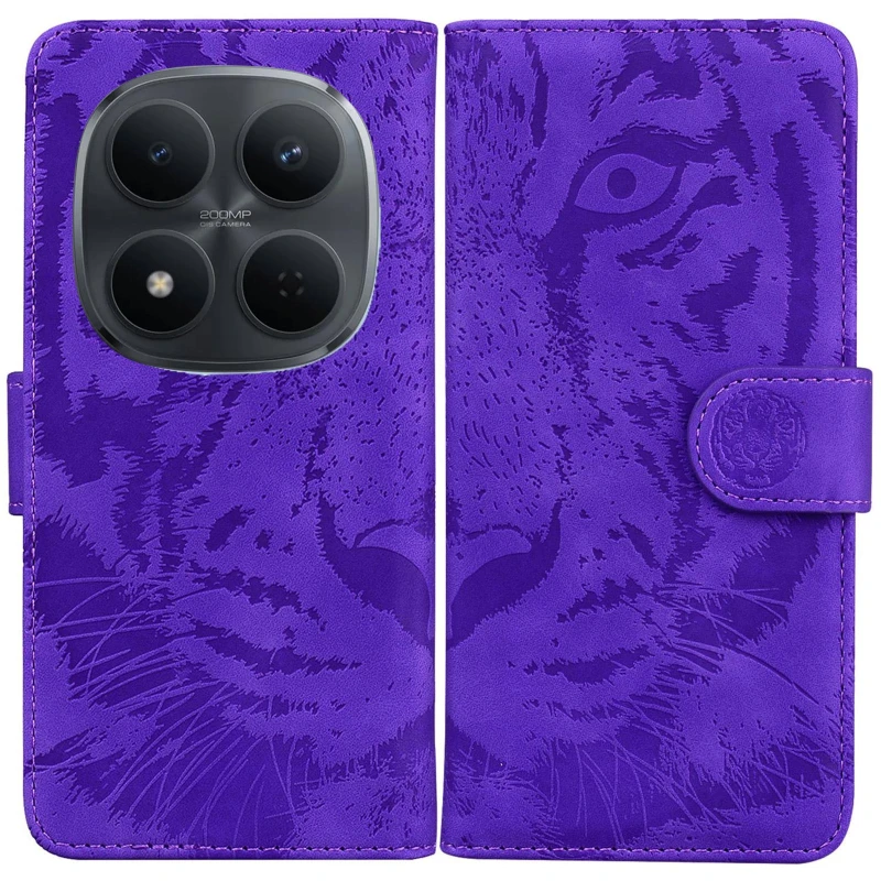 Шкіряний чохол-книжка Tiger для Xiaomi Poco M8 Pro – Purple. Фото 7 з 7