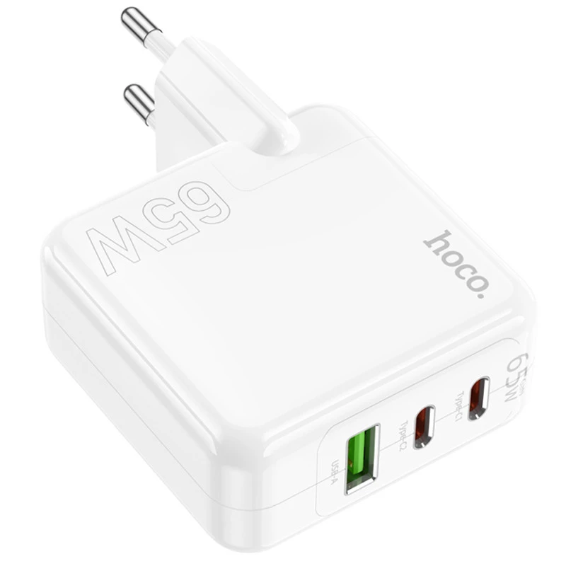 СЗУ Hoco C115A Header PD65W (2C1A) – White. Фото 2 из 8
