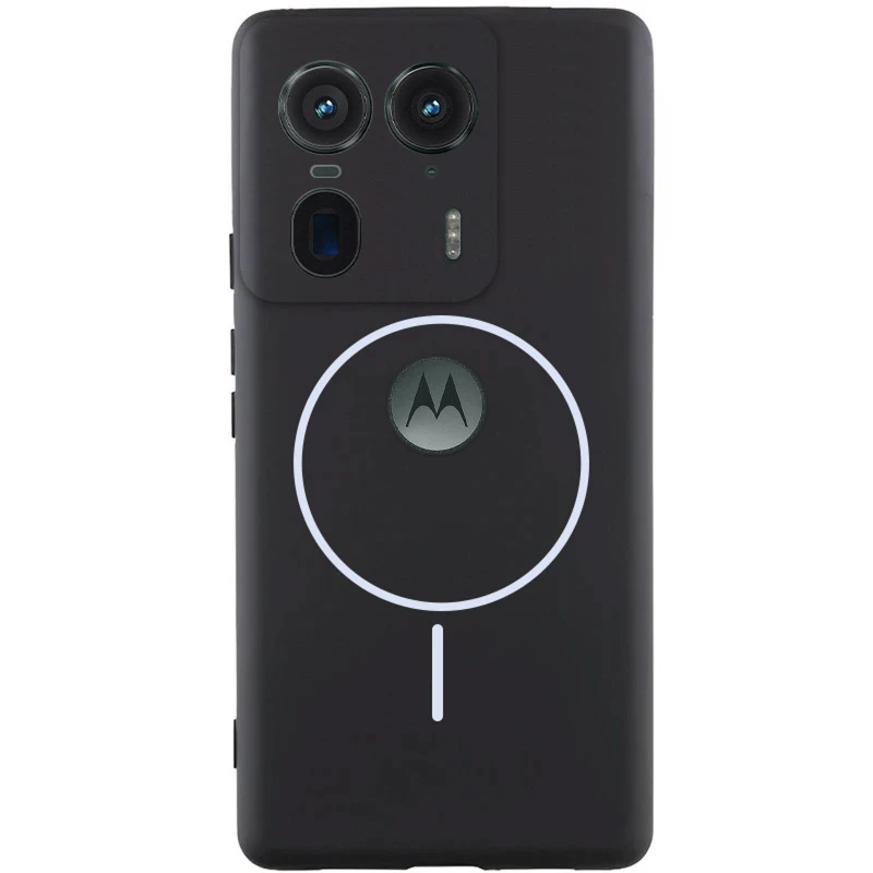 Чохол Silicone Cover Lakshmi Full Camera (AA) with Magnetic Fit для Motorola Edge 50 Ultra – Чорний / Black. Фото 2 з 7