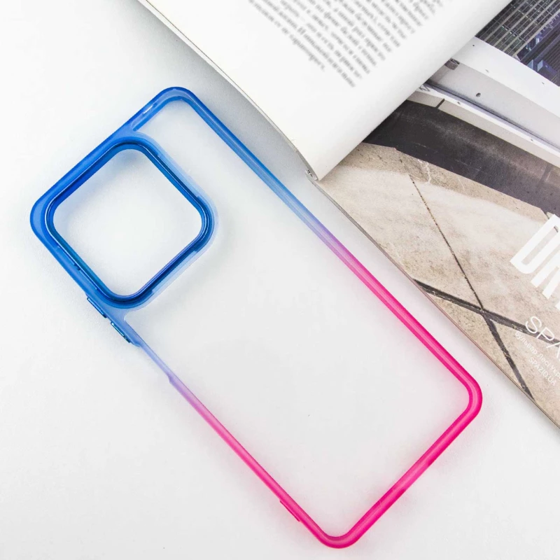 Силіконовий чохол фреш на Xiaomi Redmi Note 13 4G – Рожевий / Синій. Фото 3 з 9