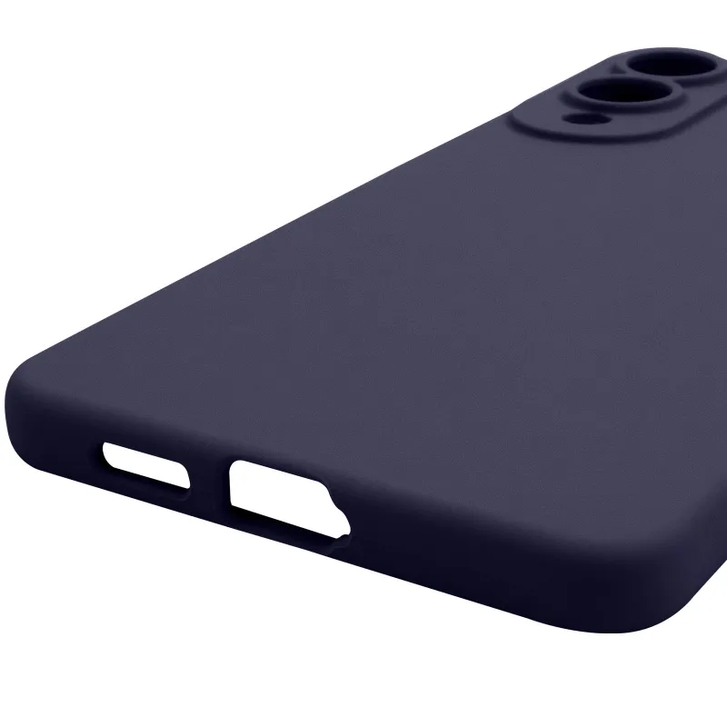 Чехол Silicone Case Lakshmi Premium з закритою камерою на Samsung Galaxy S25 Edge – Темно-синий / Midnight blue. Фото 7 из 14