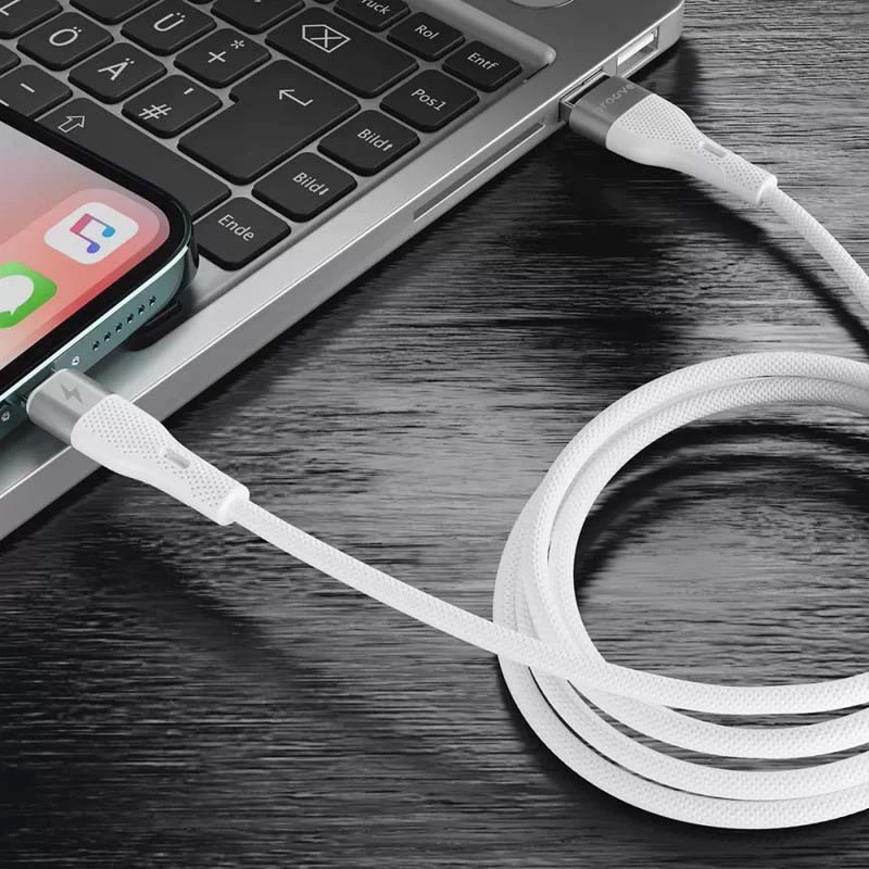 Дата кабель Proove Light Silicone Type-C to Type-C 60W (1m) – White. Фото 2 з 2