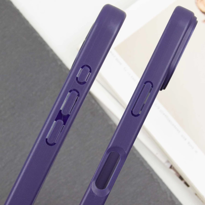 Прозорий силіконовий чохол з кольоровою на окантовкою на Apple iPhone 16 – Purple. Фото 7 з 8