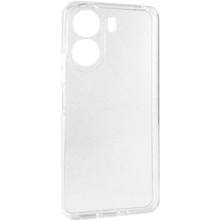 Блискучий силіконовий чохол на Xiaomi Redmi 13C — Clear