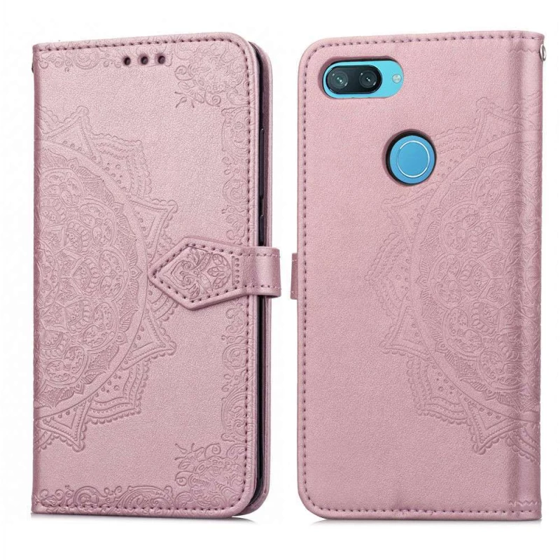 Шкіряний чохол-книжка Art Case з візитницею для Xiaomi Mi 8 Lite / Mi 8 Youth (Mi 8X) – Рожевий. Фото 2 з 9